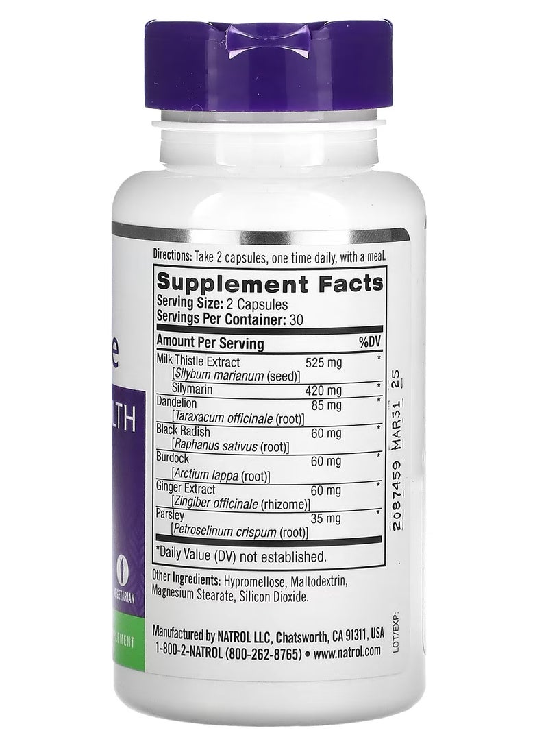 Natrol, Milk Thistle, 525 mg, 60 Capsules - Image 2